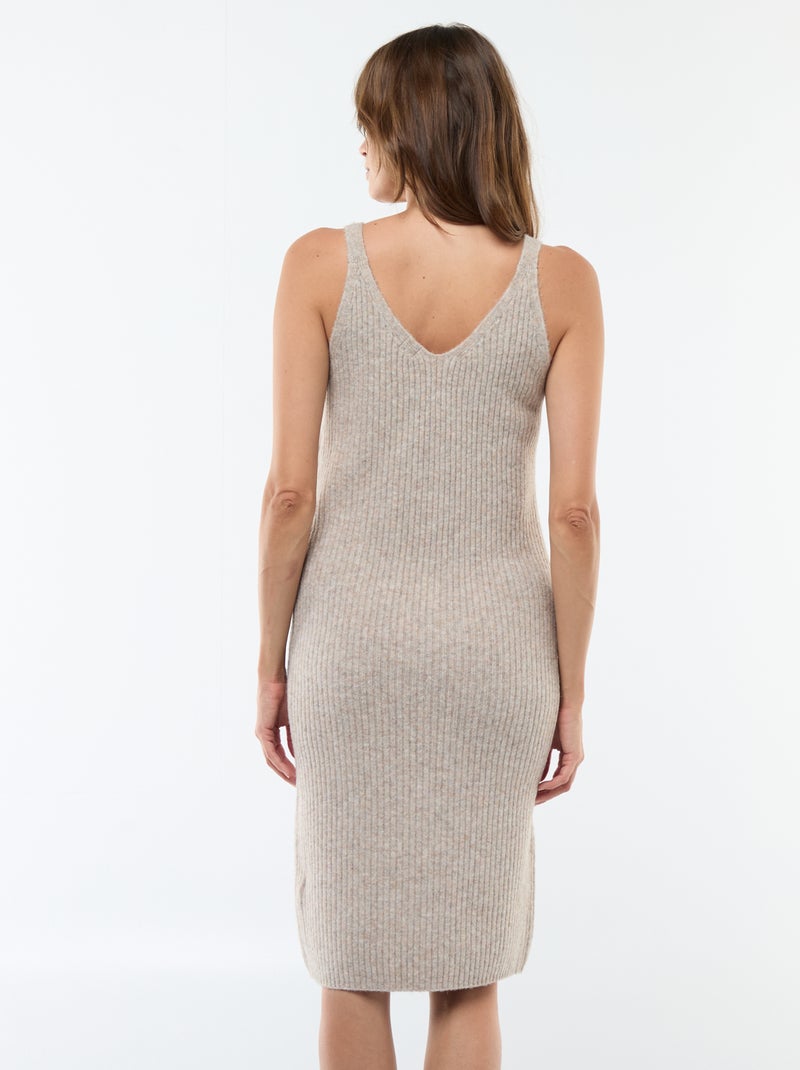 Vestido tipo jersey premamá 2 en 1 Beige - Kiabi