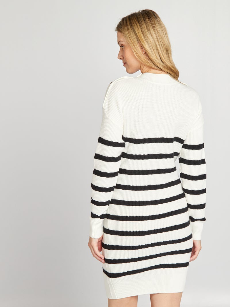 Vestido tipo jersey premamá BLANCO - Kiabi