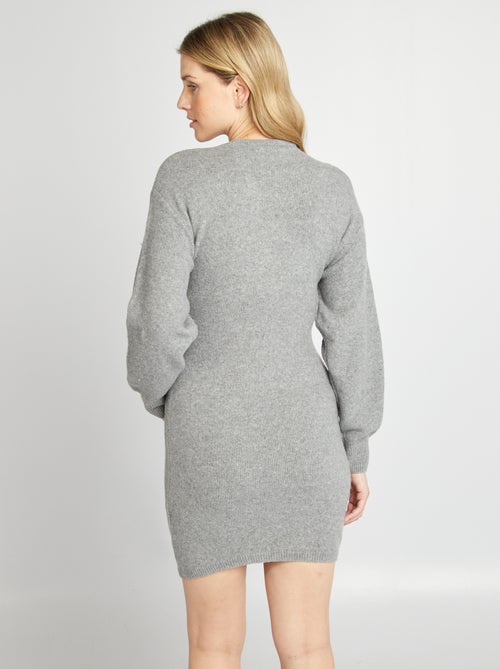 Vestido tipo jersey premamá con cinturón - Kiabi