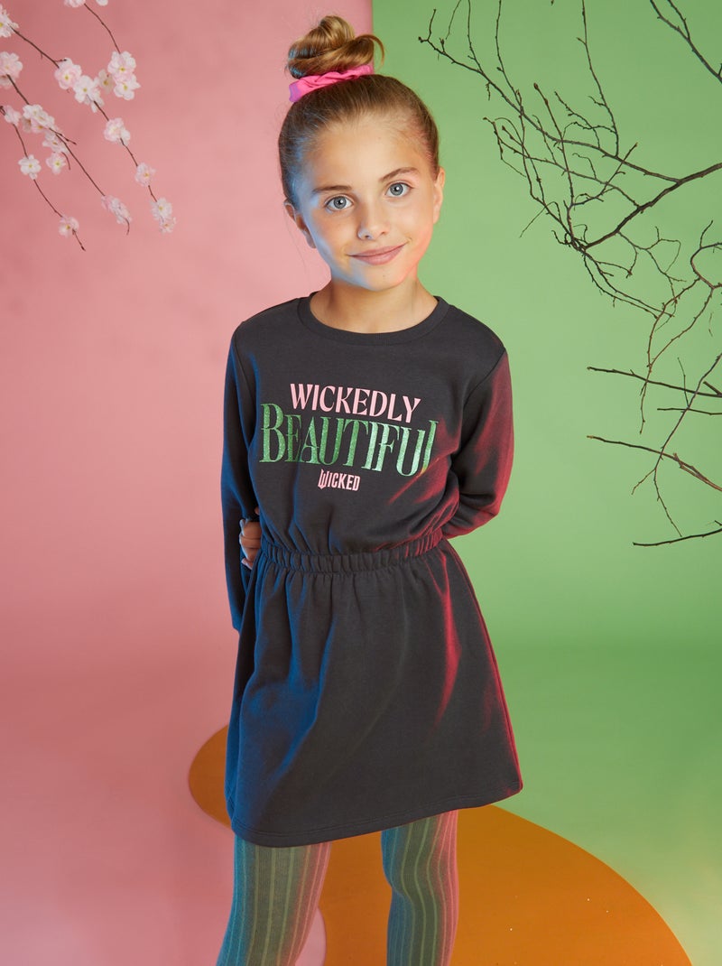 Vestido tipo sudadera - Wicked NEGRO - Kiabi