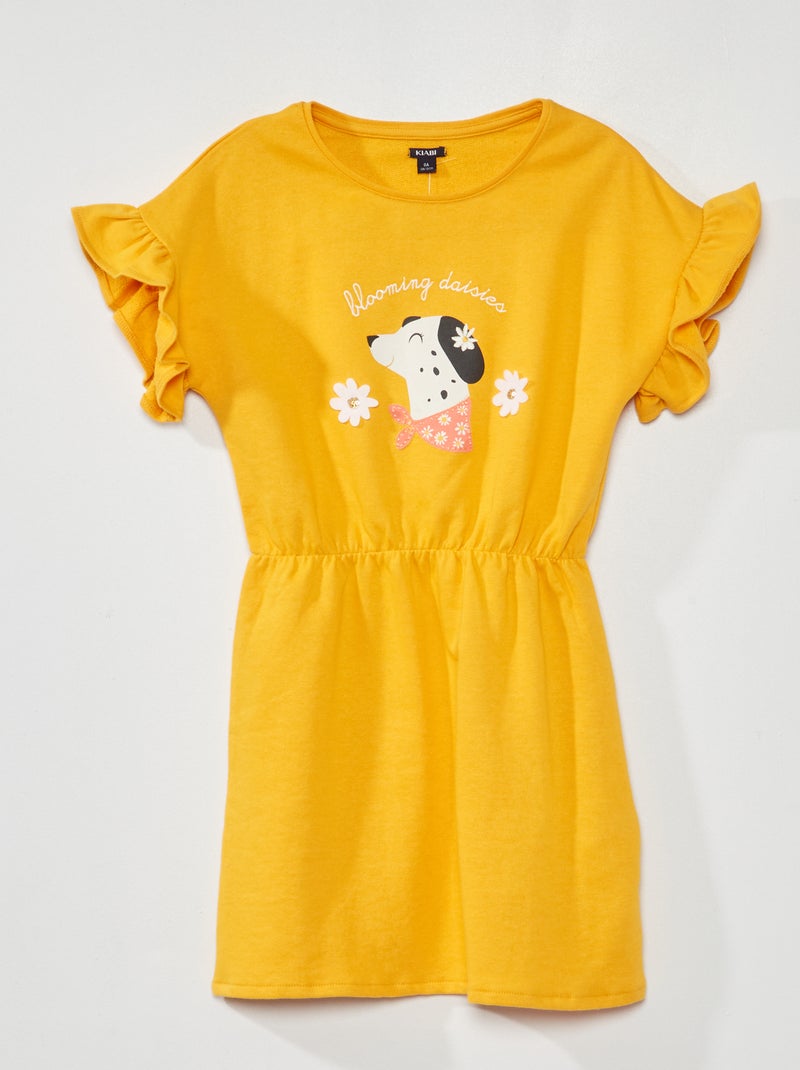 Vestido tipo sudadera AMARILLO - Kiabi