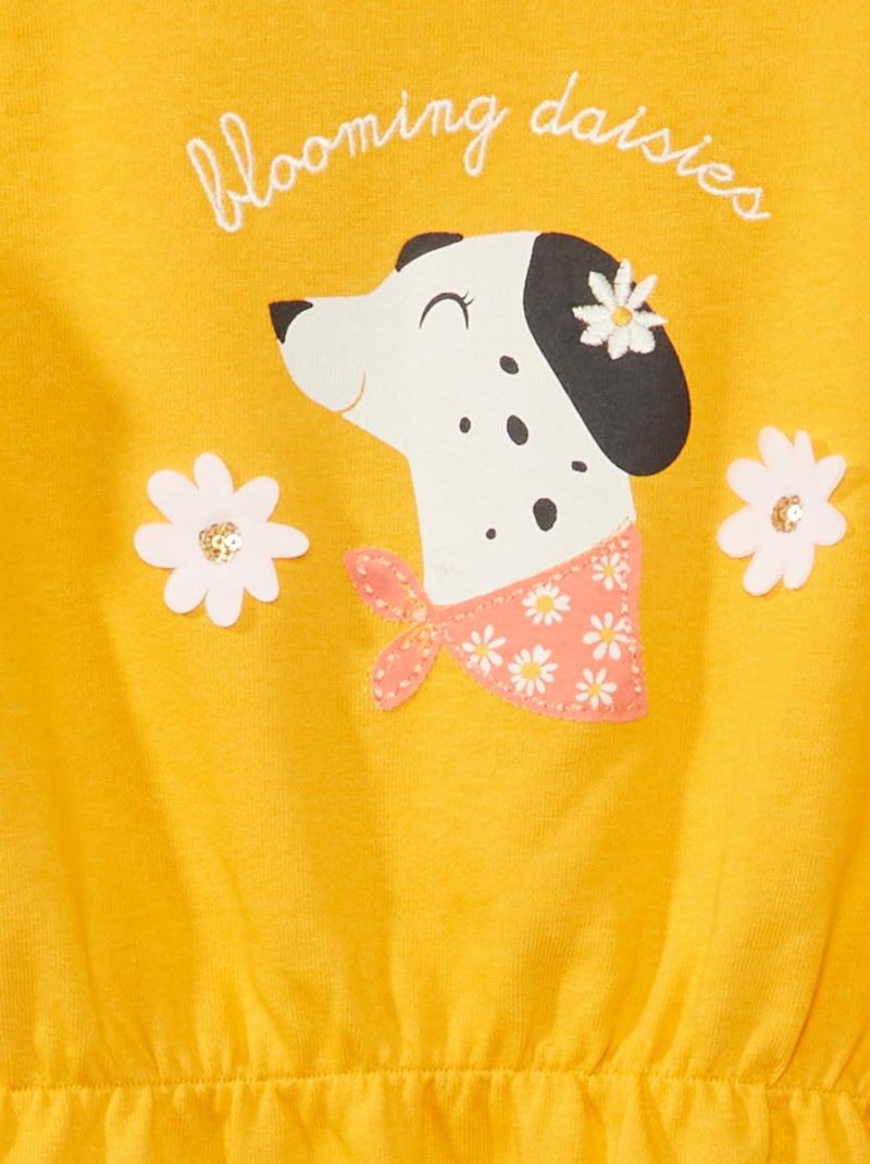 Vestido tipo sudadera AMARILLO - Kiabi