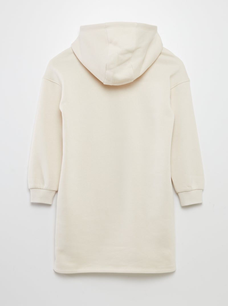 Vestido tipo sudadera con capucha  - So Easy BLANCO - Kiabi