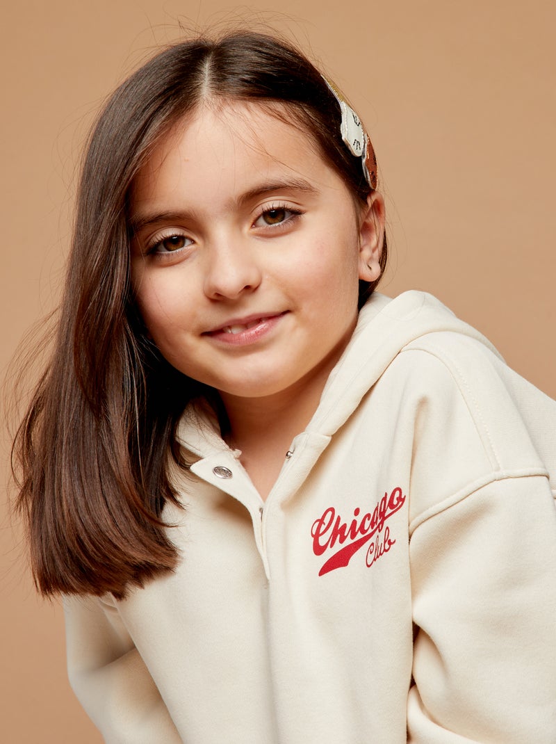 Vestido tipo sudadera con capucha  - So Easy BLANCO - Kiabi