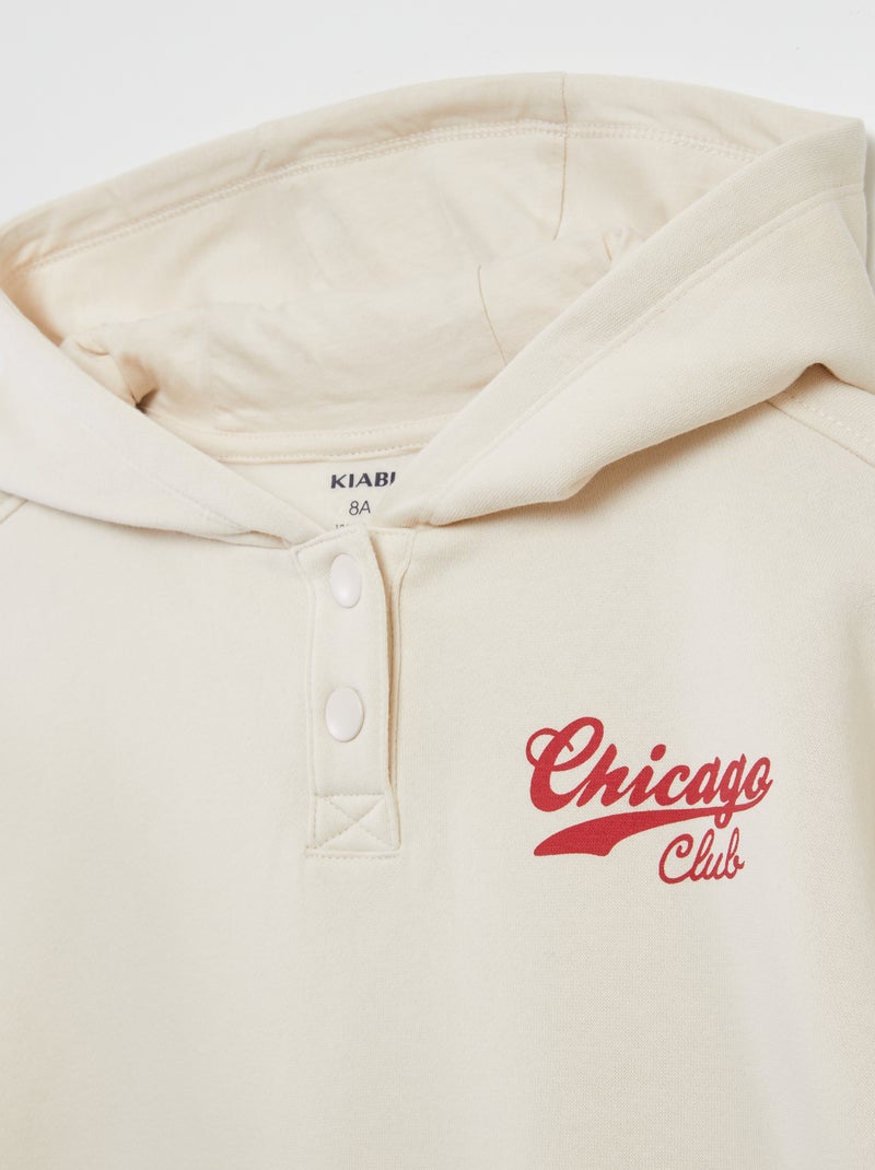 Vestido tipo sudadera con capucha  - So Easy BLANCO - Kiabi