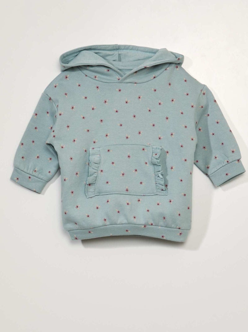 Vestido tipo sudadera con capucha AZUL - Kiabi