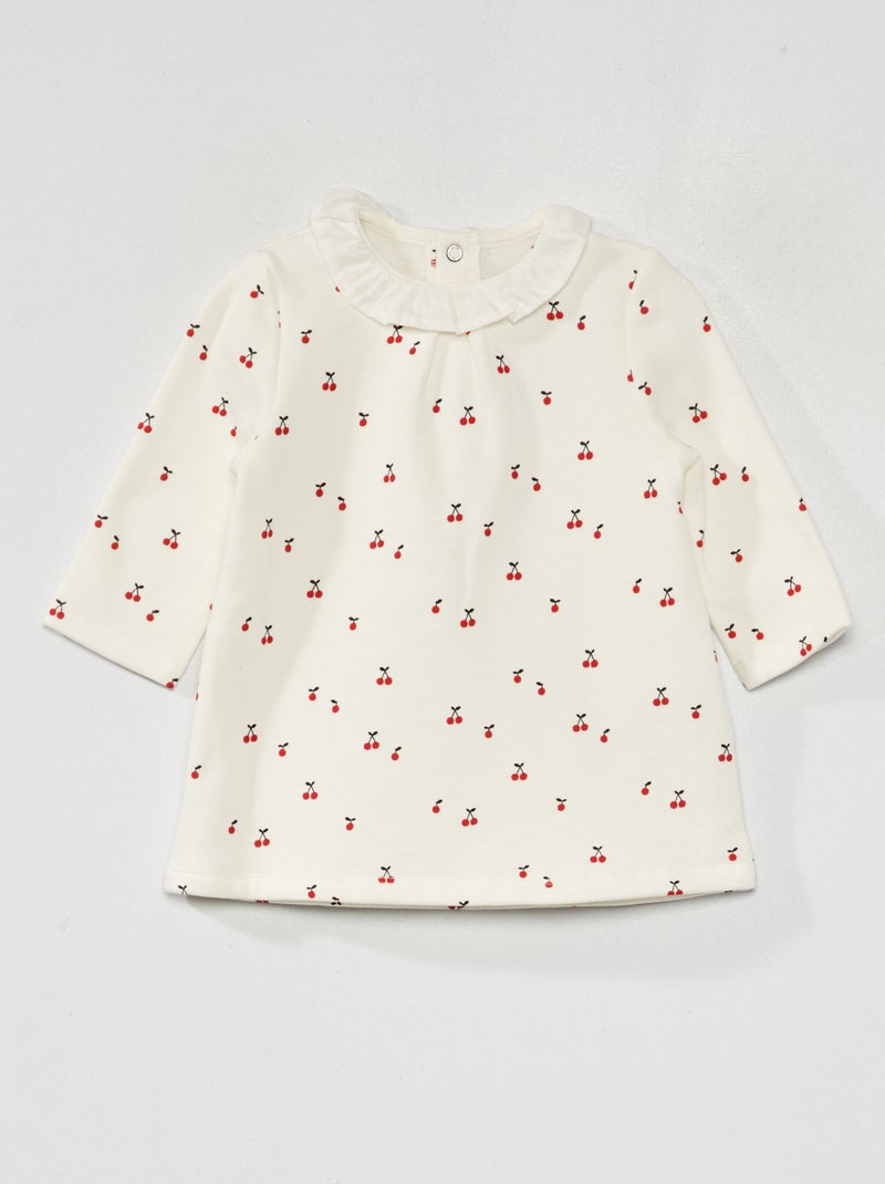 Vestido tipo sudadera de chándal BLANCO - Kiabi