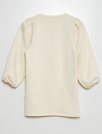 Vestido tipo sudadera de chándal liso