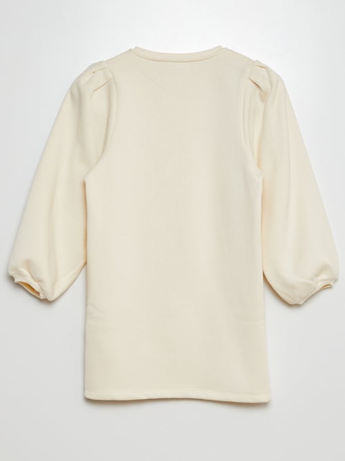 Vestido tipo sudadera de chándal liso - Kiabi