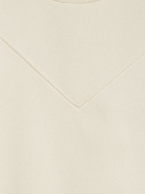 Vestido tipo sudadera de chándal liso - Kiabi