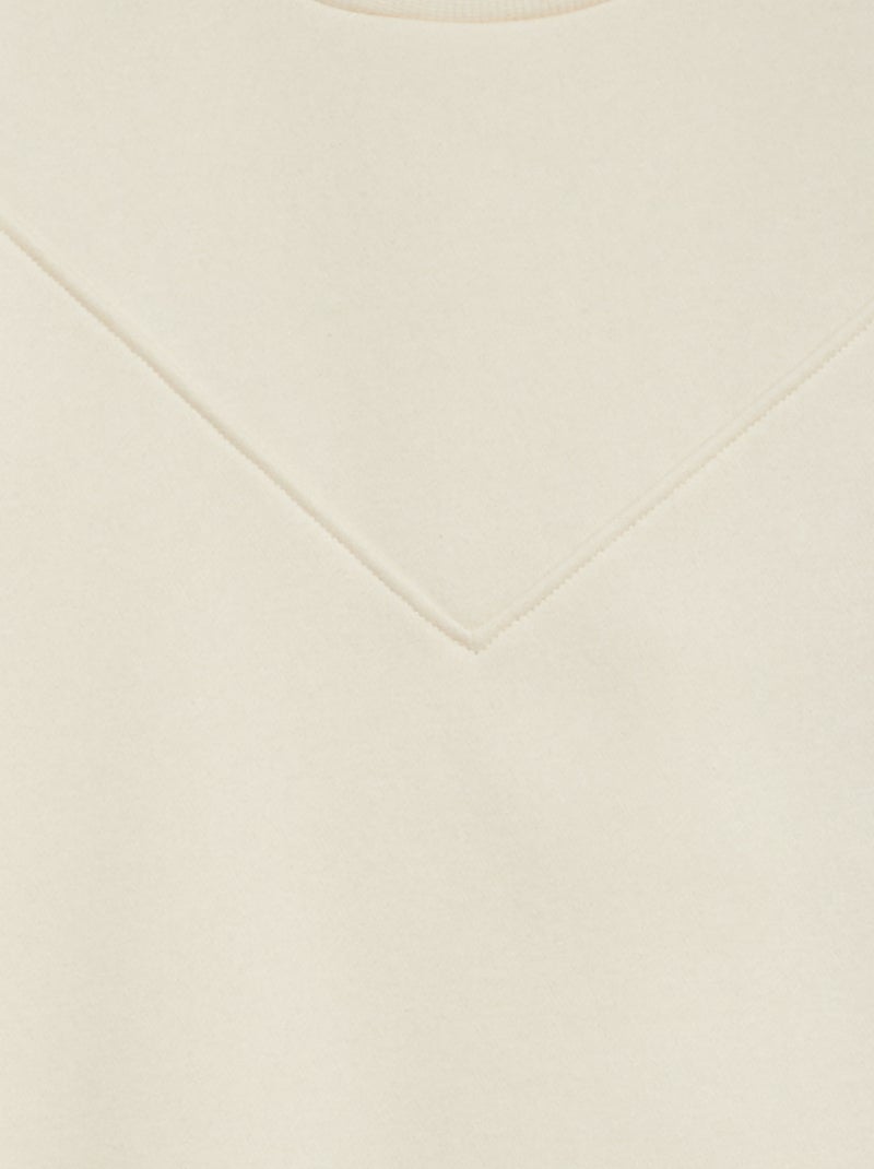 Vestido tipo sudadera de chándal liso BLANCO - Kiabi