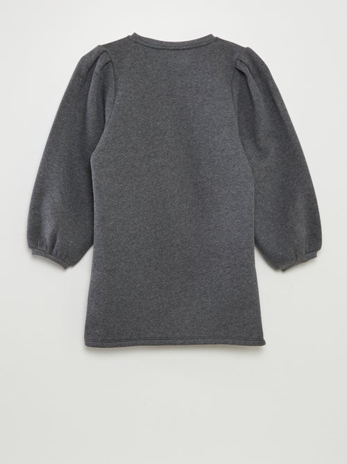 Vestido tipo sudadera de chándal liso - Kiabi