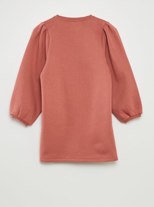 Vestido tipo sudadera de chándal liso - Kiabi