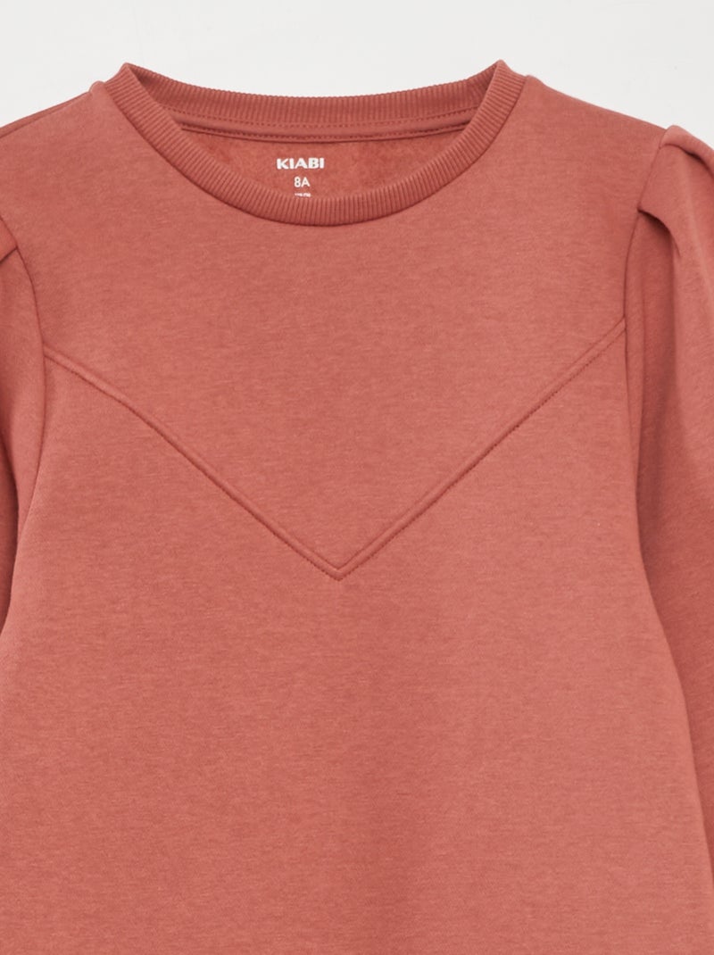 Vestido tipo sudadera de chándal liso ROSA - Kiabi