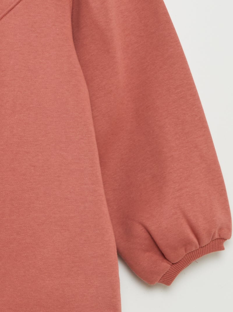 Vestido tipo sudadera de chándal liso ROSA - Kiabi