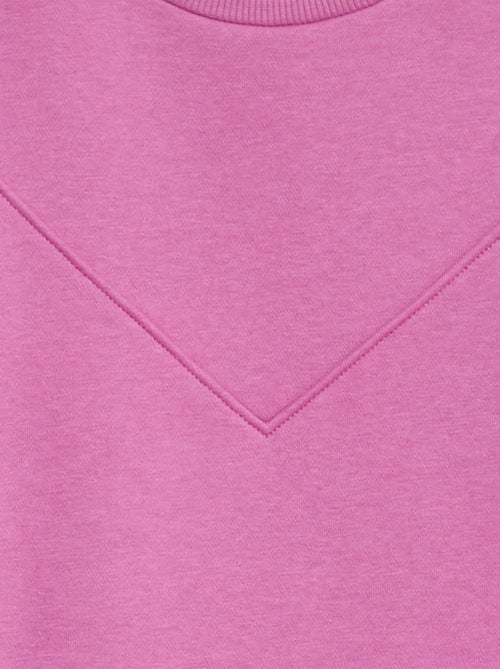 Vestido tipo sudadera de chándal liso - Kiabi