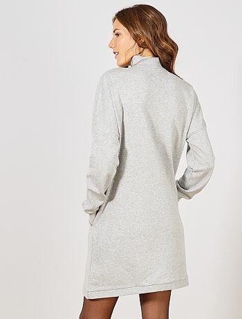 Vestido tipo sudadera de cuello alto - Kiabi