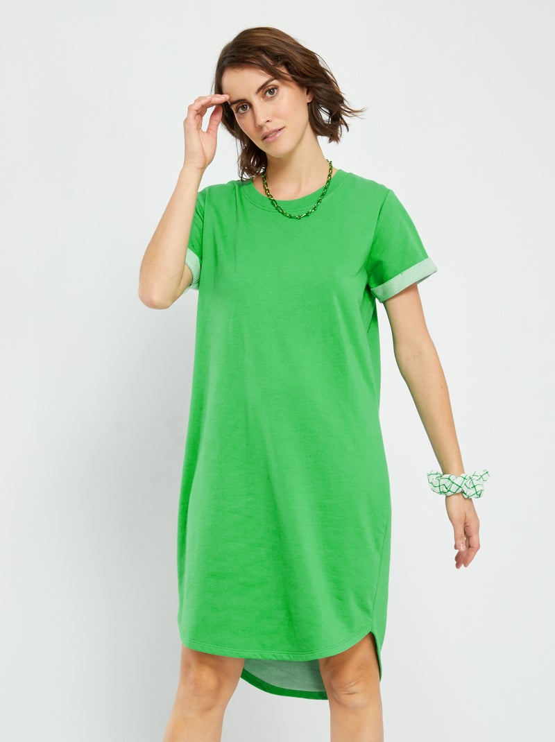 Vestido tipo sudadera de punto 'JDY' VERDE - Kiabi