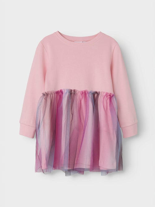 Vestido tipo sudadera de tul  - Guppy - Kiabi