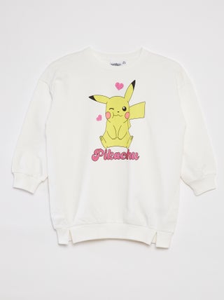 Vestido tipo sudadera estampado 'Pikachu' 'Pokémon'