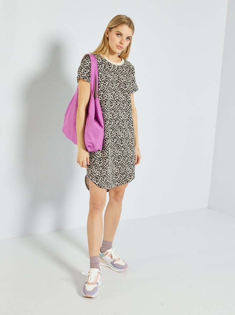 Vestido tipo sudadera 'JDY' estampado BEIGE - Kiabi