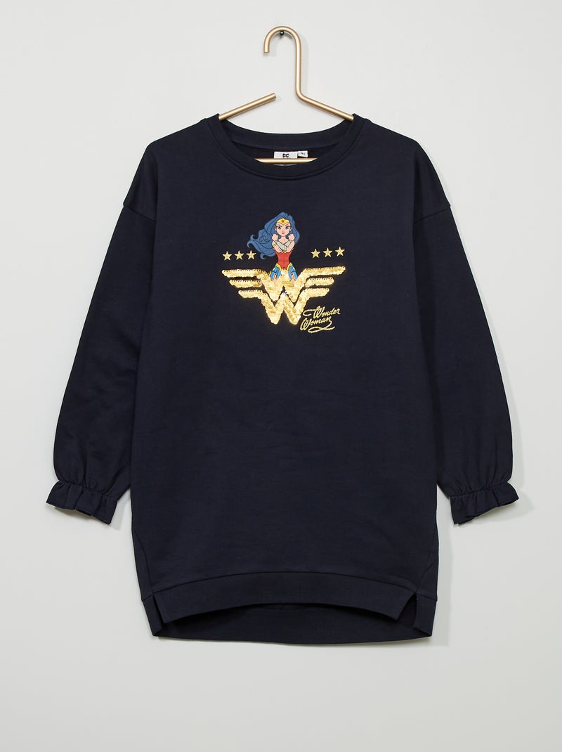 Vestido tipo sudadera 'Wonder Woman' 'DC Comics' azul - Kiabi