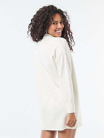 Vestido jersey con botones decorativos