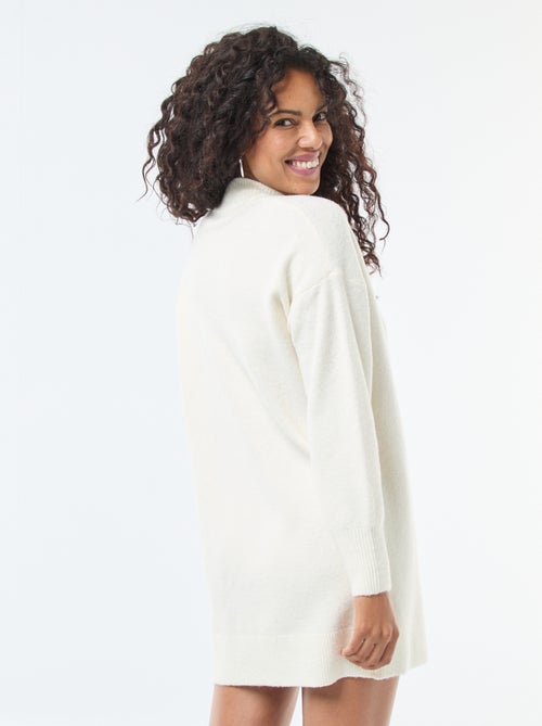 Vestido tipo suéter con botones decorativos - Kiabi