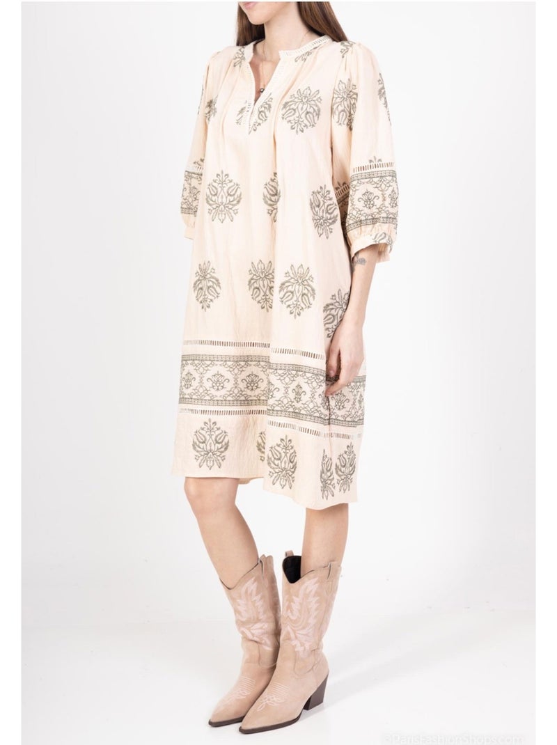 Vestido túnica Kebello Beige - Kiabi
