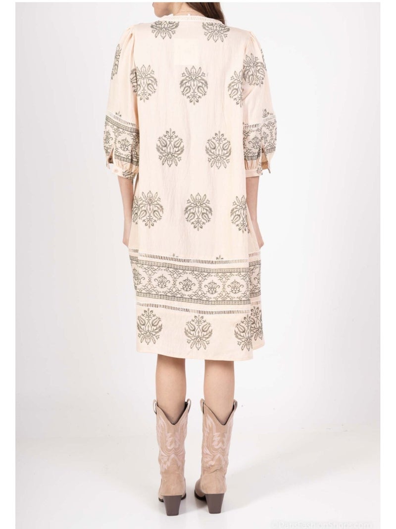 Vestido túnica Kebello Beige - Kiabi