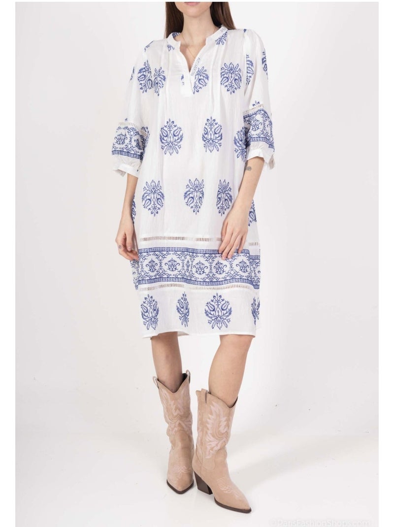 Vestido túnica Kebello Blanco - Kiabi