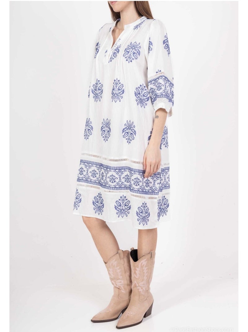 Vestido túnica Kebello Blanco - Kiabi