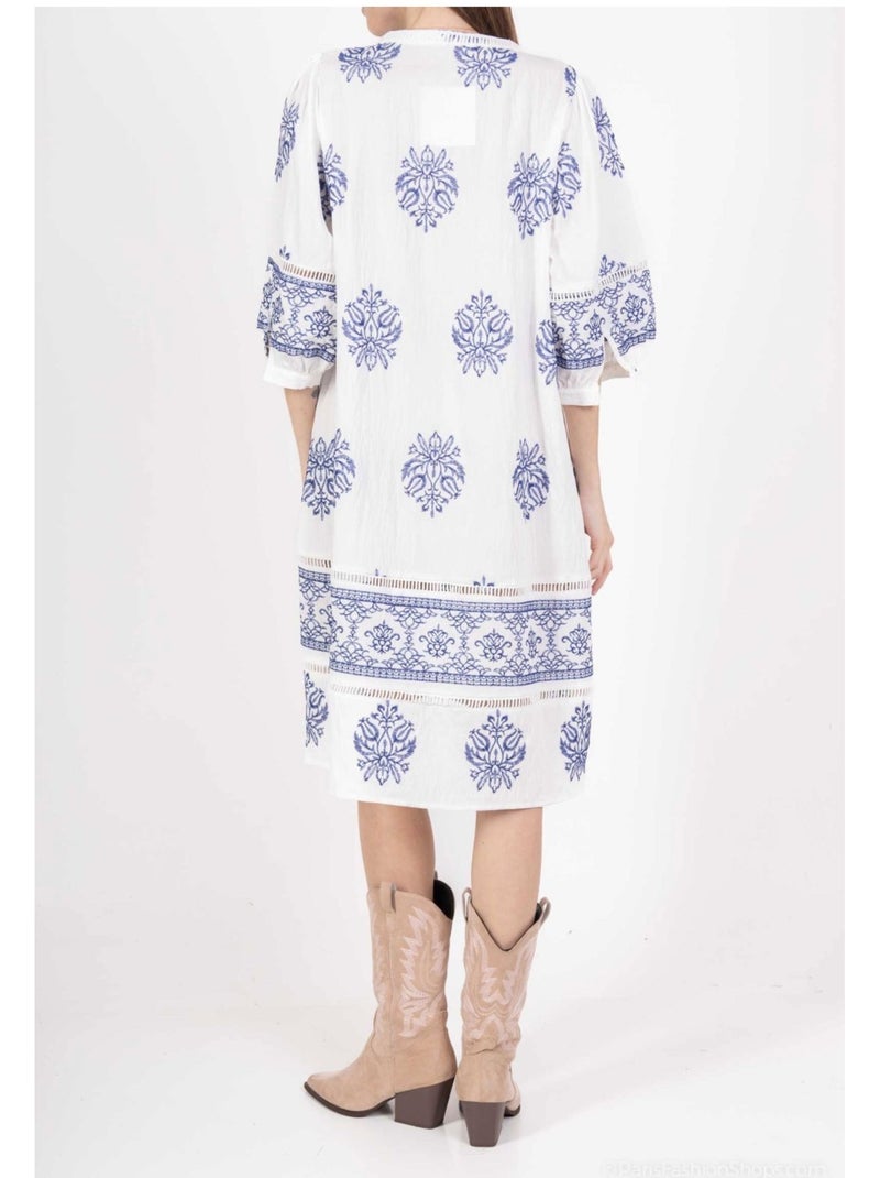 Vestido túnica Kebello Blanco - Kiabi