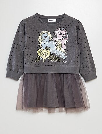 Vestido unicornios 'Name it' de dos materiales