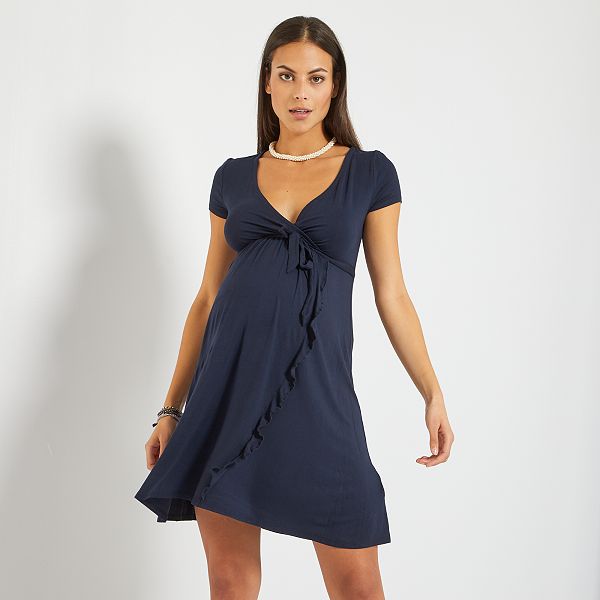 Vestido vaporoso Premamá - azul - Kiabi - 15,00€