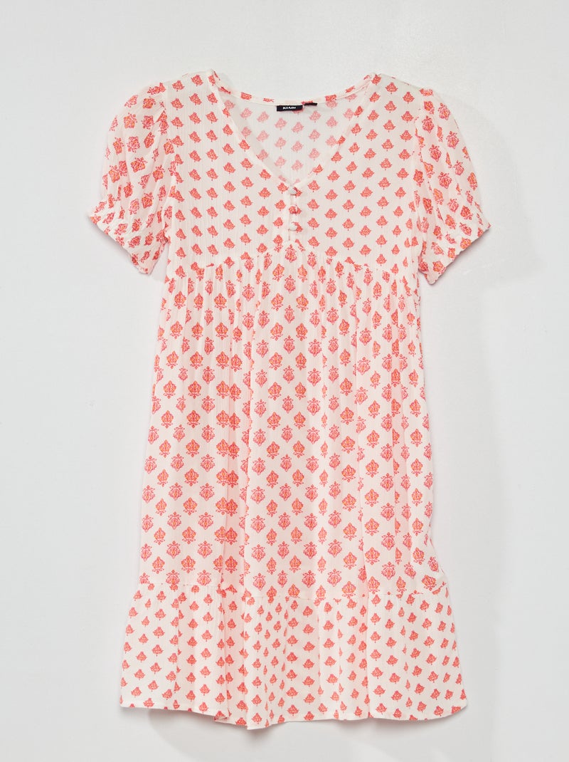 Vestido vaporoso BLANCO - Kiabi