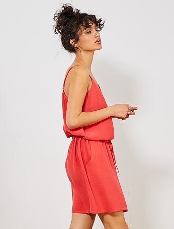 Vestido vaporoso con tirantes finos ajustables - Kiabi