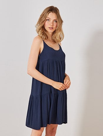 Vestido vaporoso con volantes - Kiabi