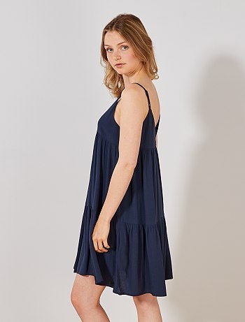 Vestido vaporoso con volantes - Kiabi