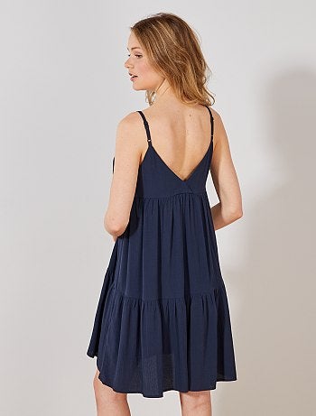 Vestido vaporoso con volantes - Kiabi