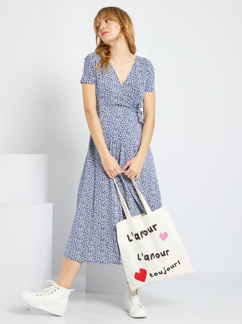 Vestido vaporoso de lactancia AZUL - Kiabi