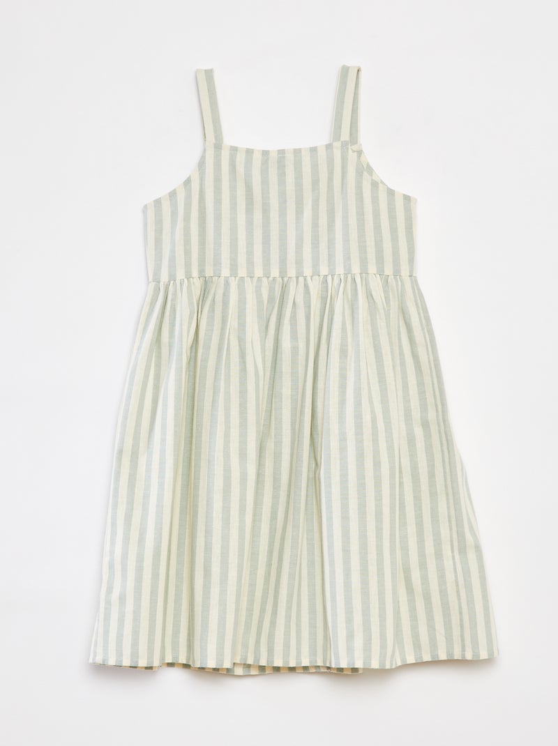 Vestido Vaporoso De Rayas Con Tirantes Finos VERDE Ni a 17 00 vestido-vaporoso-de-rayas-con-tirantes-finos-verde-ni-a-17-00