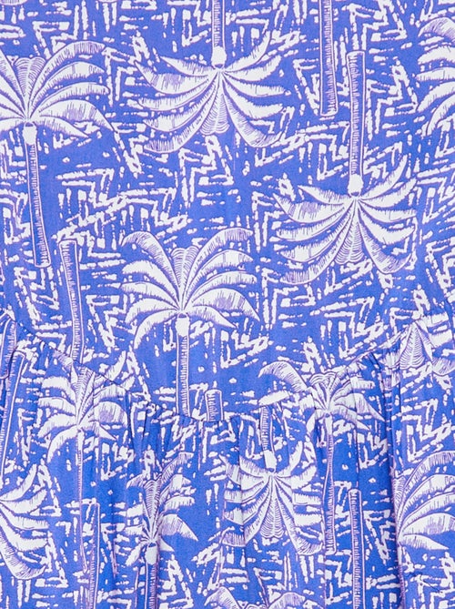 Vestido vaporoso de tirantes finos con motivo all over - Kiabi