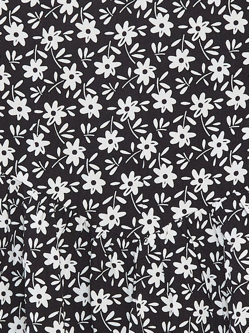 Vestido vaporoso de tirantes finos con motivo all over - Kiabi