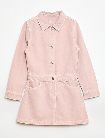 Vestido vaquero con cuello camisero