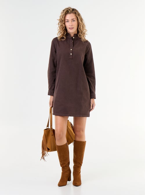 Vestido vaquero con cuello con volante - Kiabi Vestido vaquero con cuello con volante - Kiabi