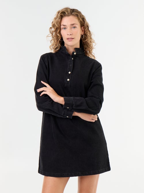 Vestido vaquero con cuello con volante - Kiabi Vestido vaquero con cuello con volante - Kiabi