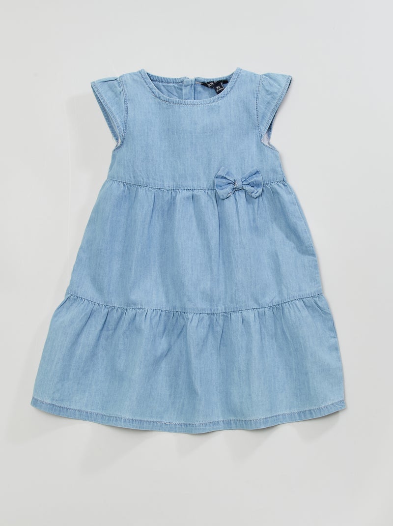 Vestido vaquero con volantes denim - Kiabi