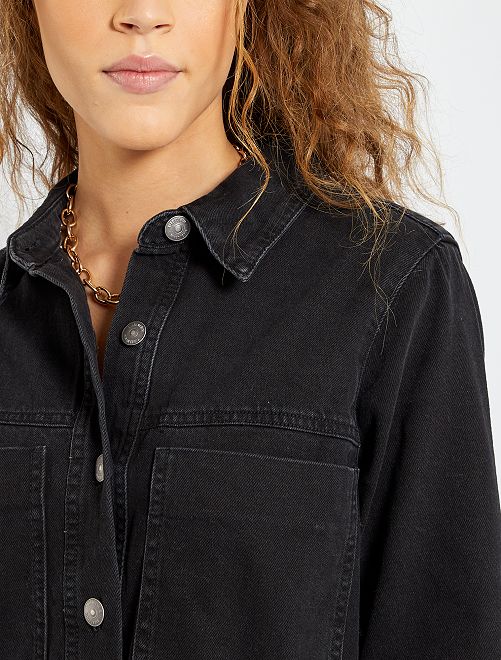 Vestido vaquero corto - NEGRO - Kiabi - 20.00€