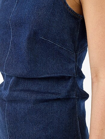 Vestido vaquero corto sin mangas